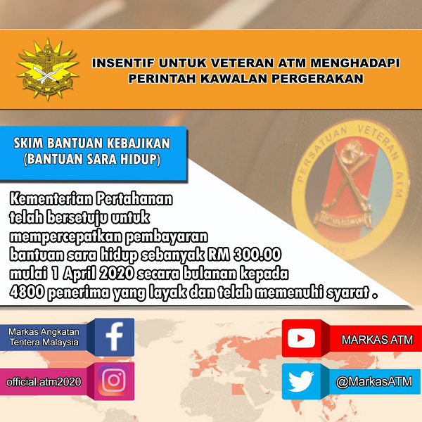 Insentif untuk Veteran ATM menghadapi Perintah Kawalan Pergerakan