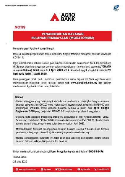 Penangguhan Bayaran Agro Bank