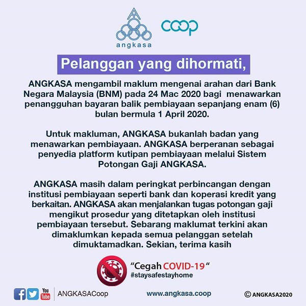 Penangguhan Bayaran AngkasaCoop
