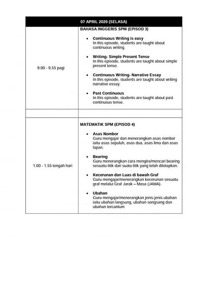 3Susunan Program Rancangan TV Pendidikan TV Okey KPM 2