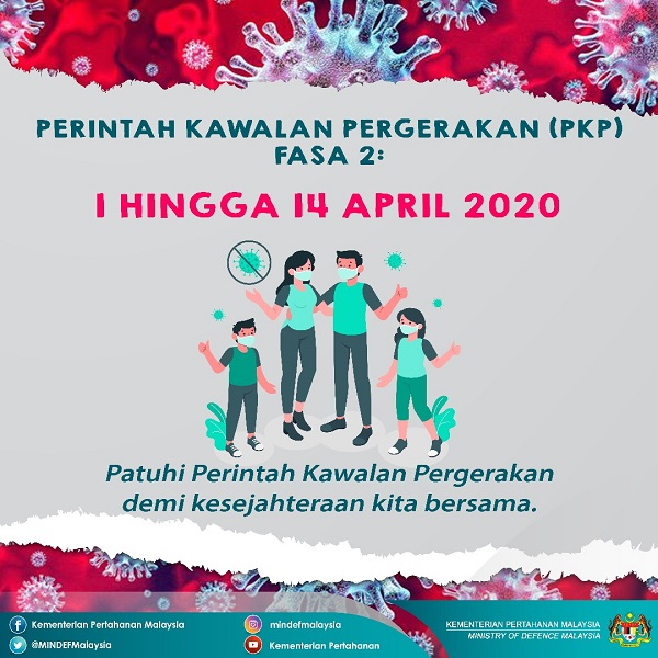 Bersama kita mematuhi perintah kawalan pergerakan demi membendung wabak Covid 19