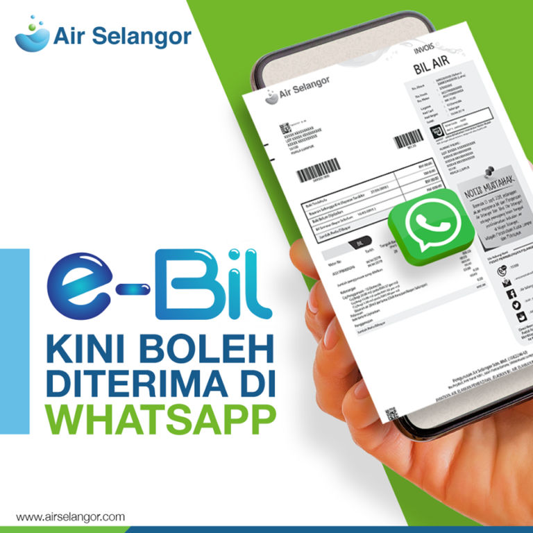 Boleh semak bil air anda melalui aplikasi WhatsApp