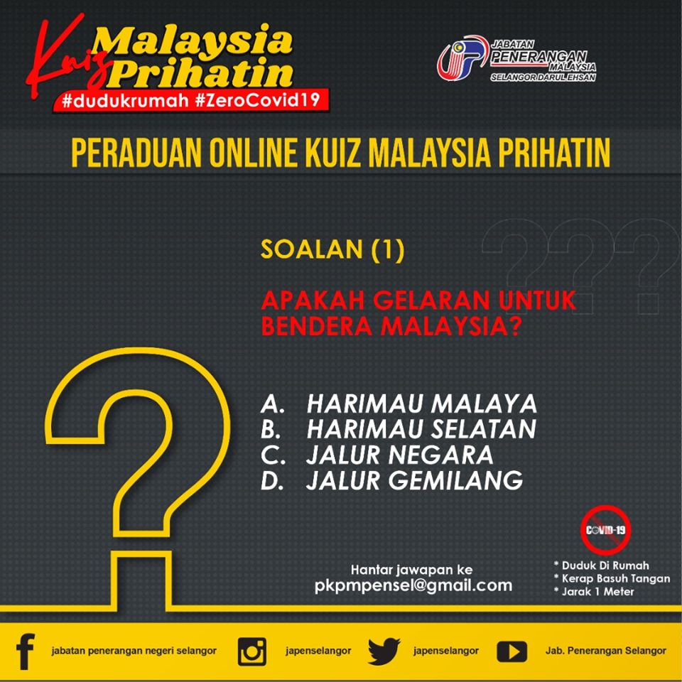 Kuiz Malaysia Prihatin Hari Pertama 21 April 2020