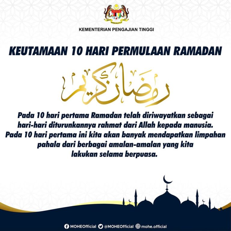 keutamaan 10 hari permulaan ramadan