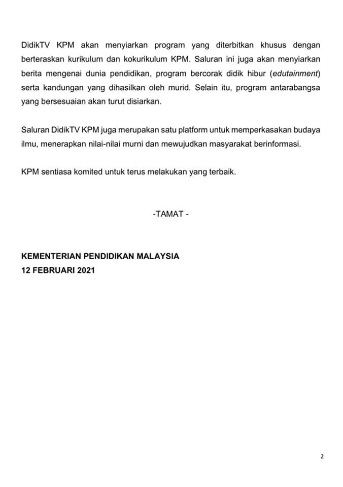 TV Pendidikan terus diperkasakan lagi 2