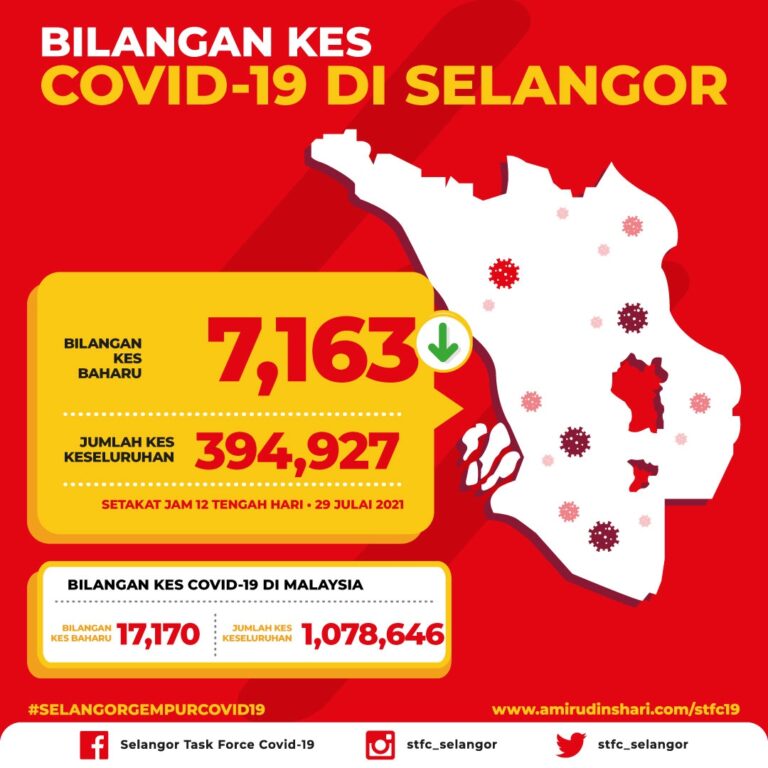 Bilangan kes 29Julai