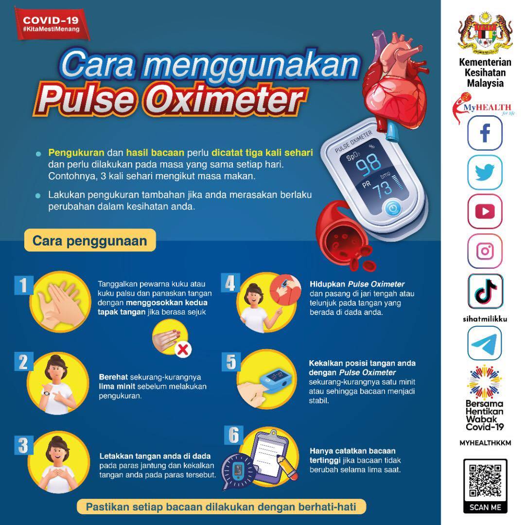 Ikuti langkah berikut untuk menggunakan Pulse Oximeter