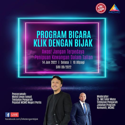 Jom ikuti Program Bicara Klik Dengan Bijak Siri 09 2022