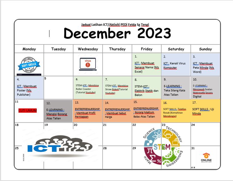 JADUAL AKTIVITI DISEMBER 2023