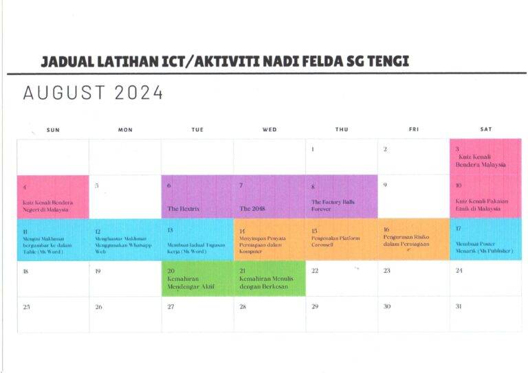 JADUAL LATIHAN ICT OGOS 2024